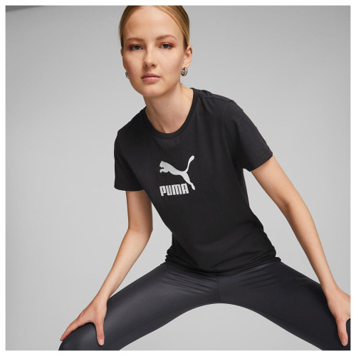 Puma Γυναικεία κοντομάνικη μπλούζα Brand Love Metallic Logo Tee